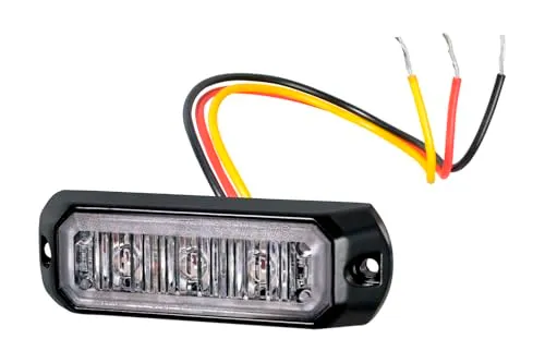 HELLA Frontblitzer Rundumleuchte - LED Warnleuchte - Blitzleuchte - blau - BST - 12V / 24V - Anbau/Schraubanschluss - Kabel: 200mm - Set - Menge: 2-2XD 014 561-001