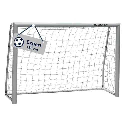 HUDORA Fußballtor Expert - großes Fußballtor für Kinder & Erwachsene - wetterfestes & standfestes Fußballtor mit engmaschigem Netz - Hochwertige Outdoor Torwand für Freizeit & Training