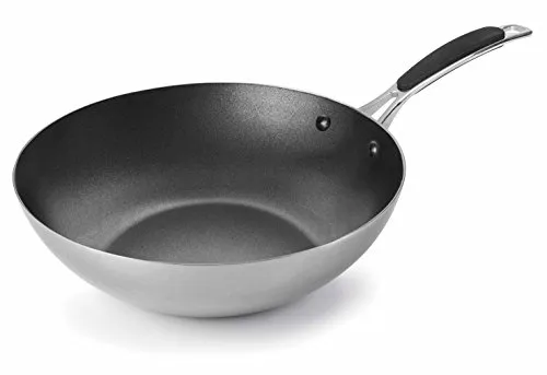 LACOR 53829 Wok, Antihaft, TRI-Metal, Trimetal, Grey, 37 x 28 x 15 cm