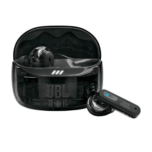 JBL Tune Beam Ghost 2, Kabellose Bluetooth-In-Ear-Kopfhörer mit Noise-Cancelling, 48 h Wiedergabezeit, IP54 wasser - und staubgeschützt, Multipoint-Verbindung, ergonomisches Design, Black Ghost