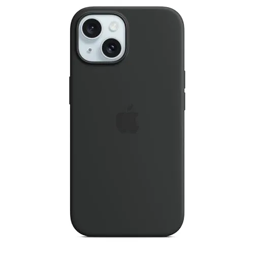 Apple iPhone 15 Silikon Case mit MagSafe – Schwarz 