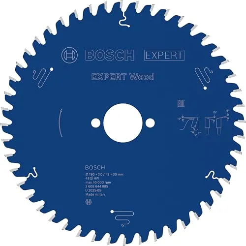 Bosch Professional 1x Kreissägeblatt Expert for Wood (Holz, Sägeblatt Ø 190 x 30 x 2 mm, 48 Zähne, Zubehör Kreissäge)